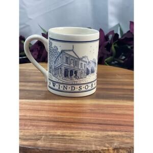 Vintage McLaggan Smith Mug - Blue and White Windsor Castle, Alexandria, Scotland
